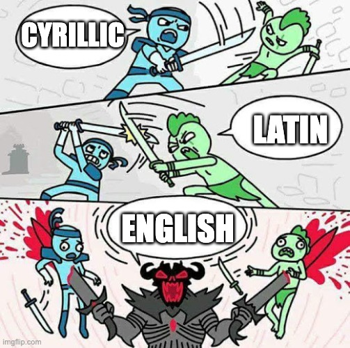 Aggregated Latin vs Cyrillic
